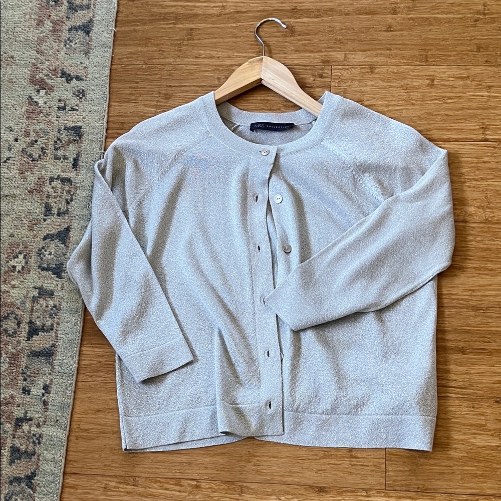 Women’s shimmery silver Sweater